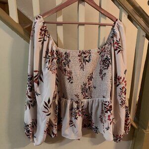 Babydoll with Smocking and Puffed Sleeves